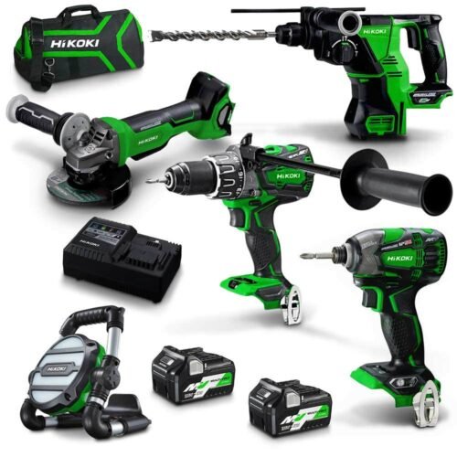 HiKOKI+18V/36V+MultiVolt+Brushless+5+Piece+2+x+2.5Ah/5.0Ah+Combo+Kit+KC36D5A(HRZ)